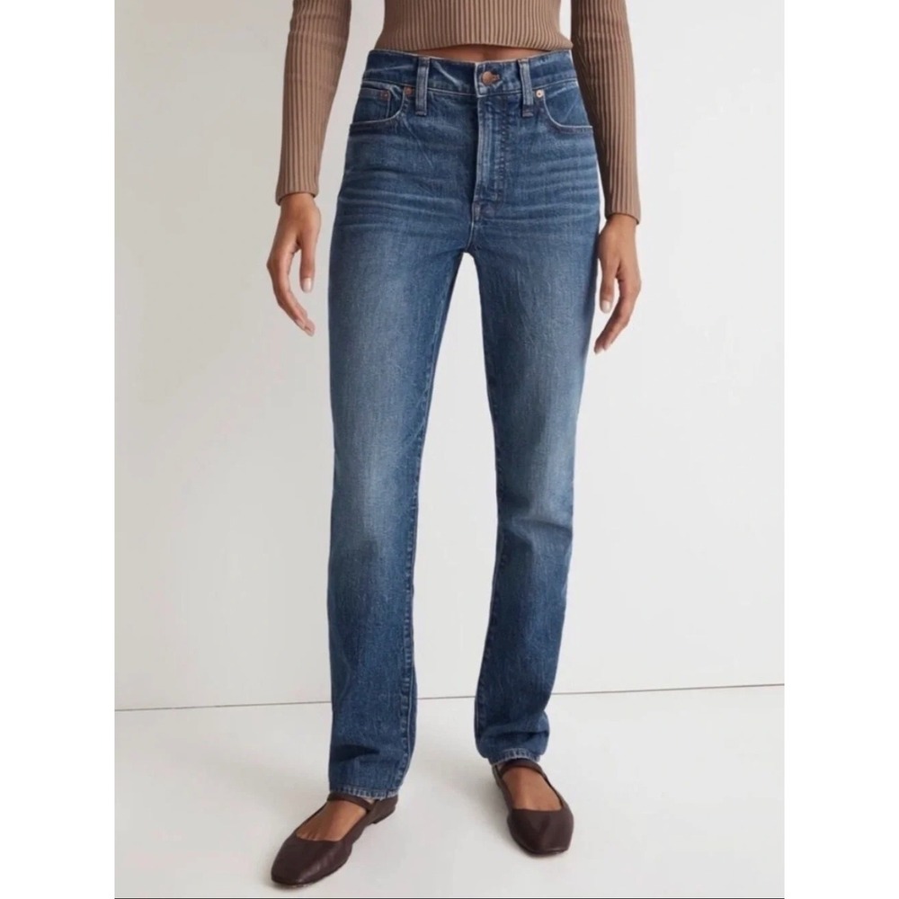 Madewell The Perfect Vintage Jean 28 Blue Decatur Wash High Rise Tapered Leg